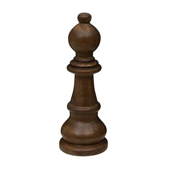 ADORNO BISPO 22 CM XEQUE-MATE - ENCERADO CASTANHO - Foto 4