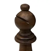 ADORNO BISPO 22 CM XEQUE-MATE - ENCERADO CASTANHO - Foto 5