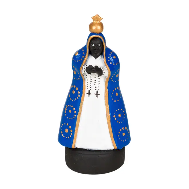 ADORNO MESA 7 CM NOSSA SENHORA APARECIDA - BRANCO/MULTICOR - Foto 1