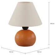 LUMINÁRIA DE MESA MINI LUCE POTE - NOZES/NATURAL - Foto 2