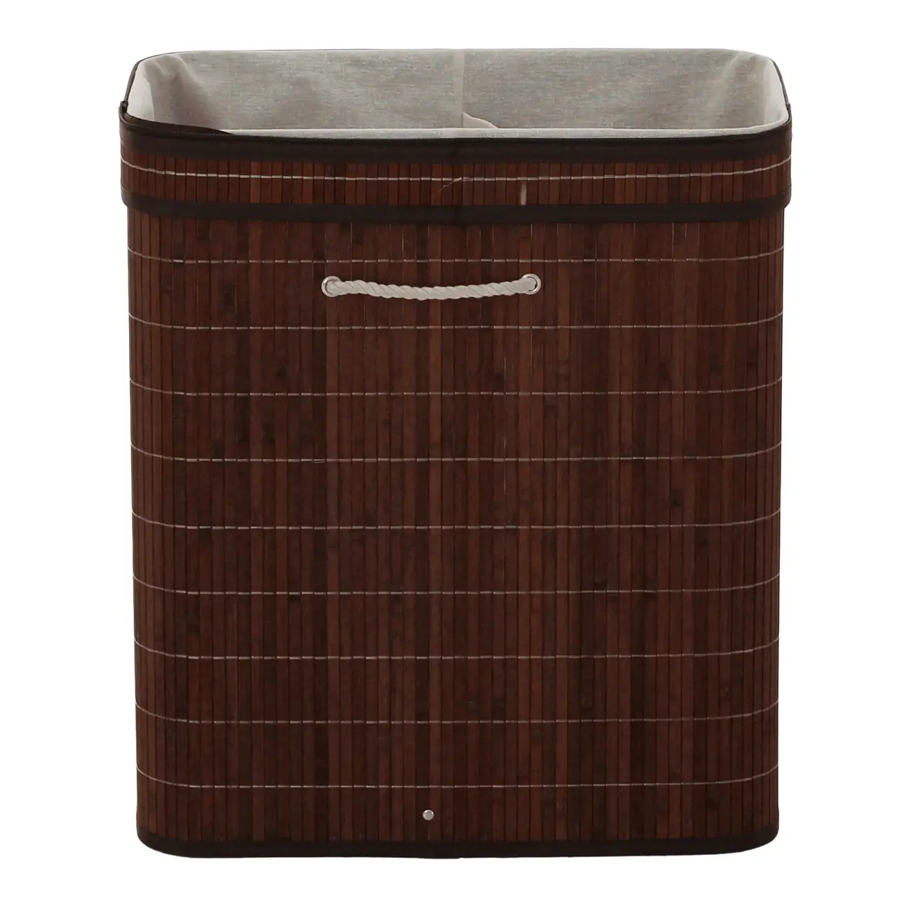 CESTO PARA ROUPAS COM DIVISÓRIA 53 CM X 60 CM X 35 CM BUKA - MARROM/BEGE - Foto 8