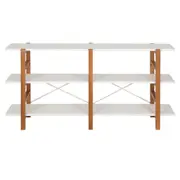 ESTANTE 1,61 M X 78 CM SKADA - NOZES/BRANCO - Foto 1