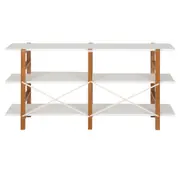 ESTANTE 1,61 M X 78 CM SKADA - NOZES/BRANCO - Foto 4