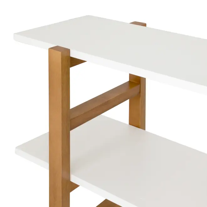 ESTANTE 1,61 M X 78 CM SKADA - NOZES/BRANCO - Foto 5
