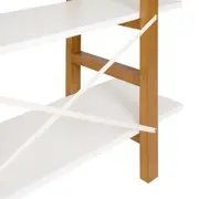 ESTANTE 1,61 M X 78 CM SKADA - NOZES/BRANCO - Foto 6