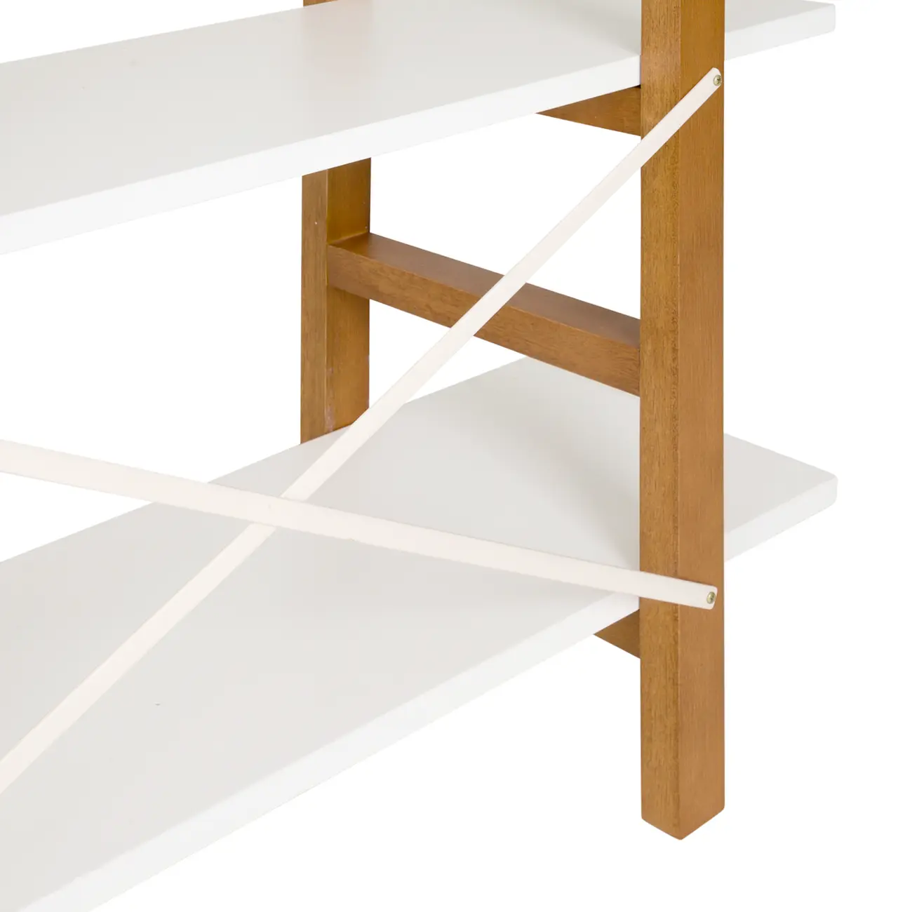 ESTANTE 1,61 M X 78 CM SKADA - NOZES/BRANCO - Foto 6