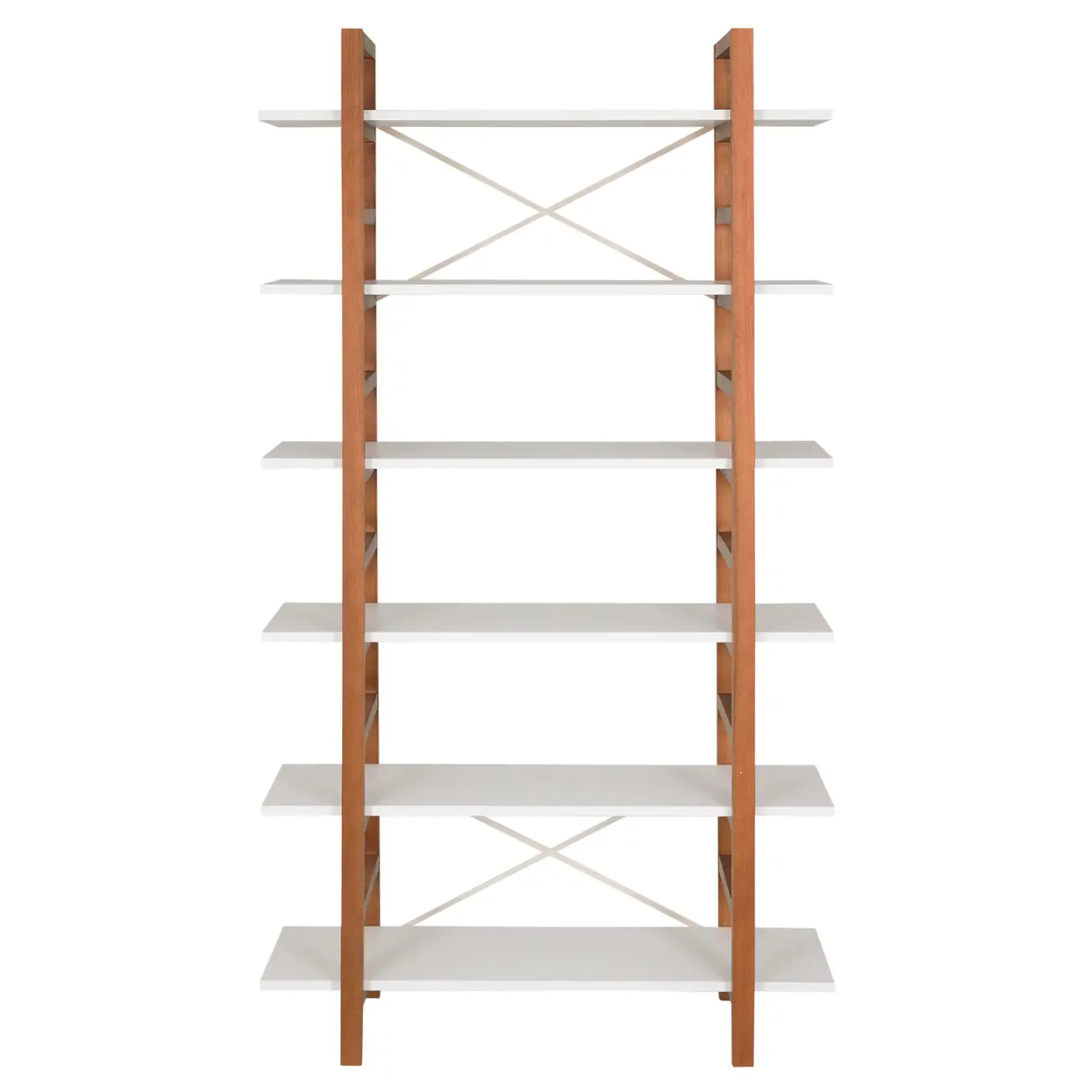 ESTANTE/DIVISÓRIA 1,05 M X 1,88 M SKADA - NOZES/BRANCO - Foto 1
