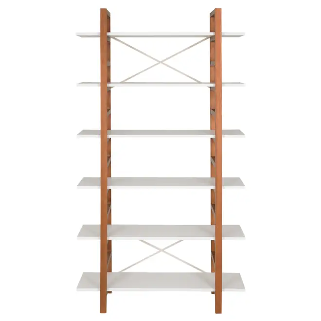 ESTANTE/DIVISÓRIA 1,05 M X 1,88 M SKADA - NOZES/BRANCO - Foto 1