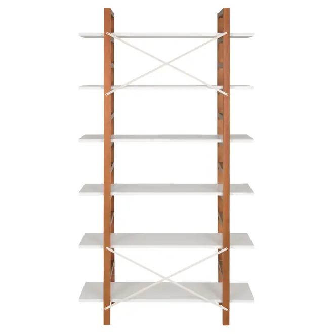 ESTANTE/DIVISÓRIA 1,05 M X 1,88 M SKADA - NOZES/BRANCO - Foto 4