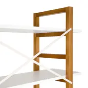 ESTANTE/DIVISÓRIA 1,05 M X 1,88 M SKADA - NOZES/BRANCO - Foto 6