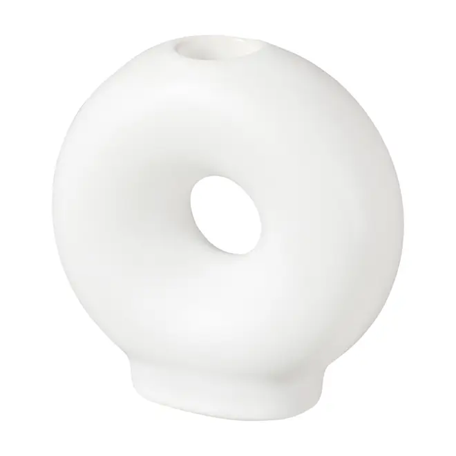 CASTIÇAL 10 CM DONUT - BRANCO - Foto 3