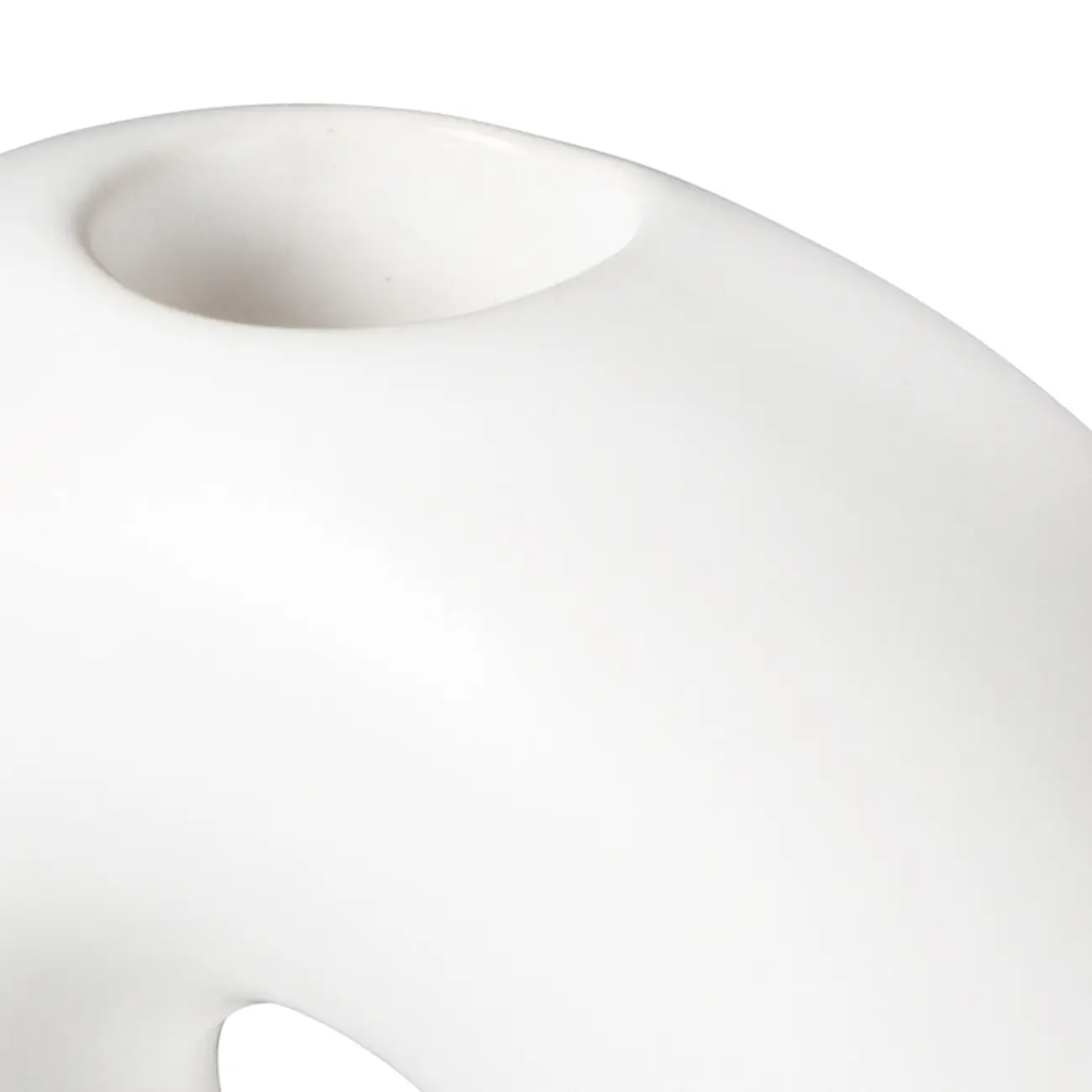 CASTIÇAL 10 CM DONUT - BRANCO - Foto 5