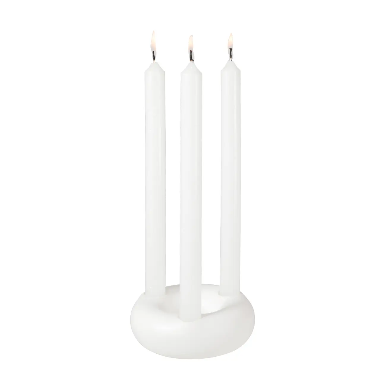 CANDELABRO PARA 3 VELAS DONUT - BRANCO - Foto 2