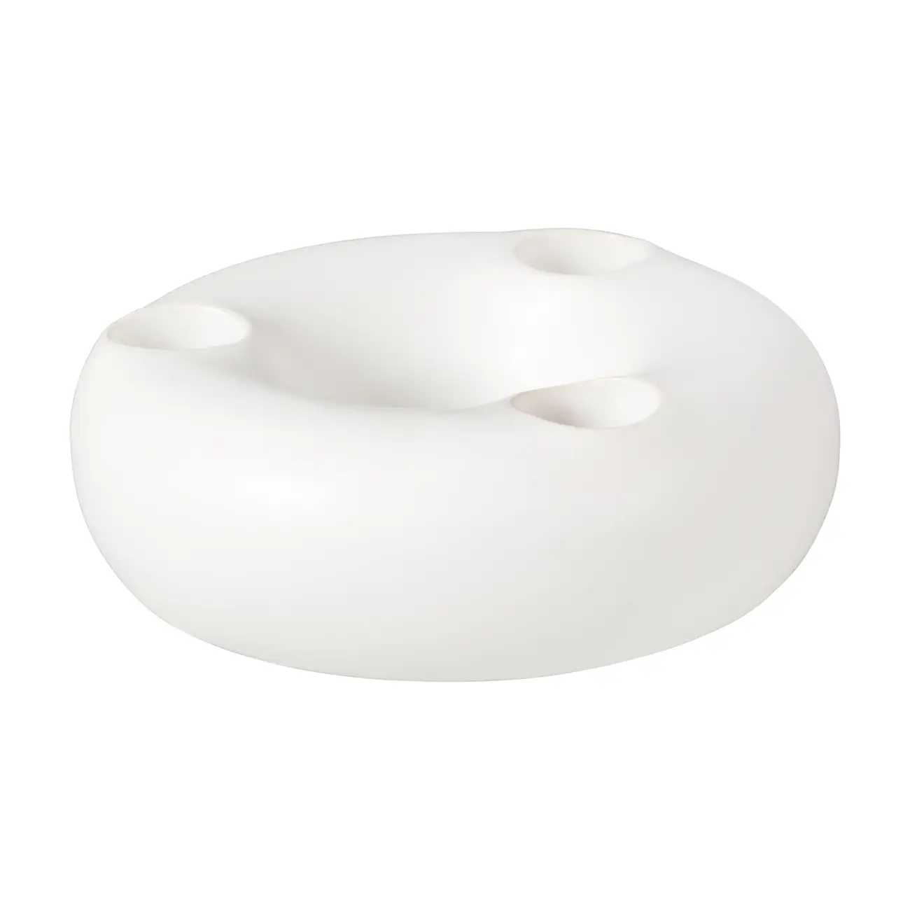 CANDELABRO PARA 3 VELAS DONUT - BRANCO - Foto 3