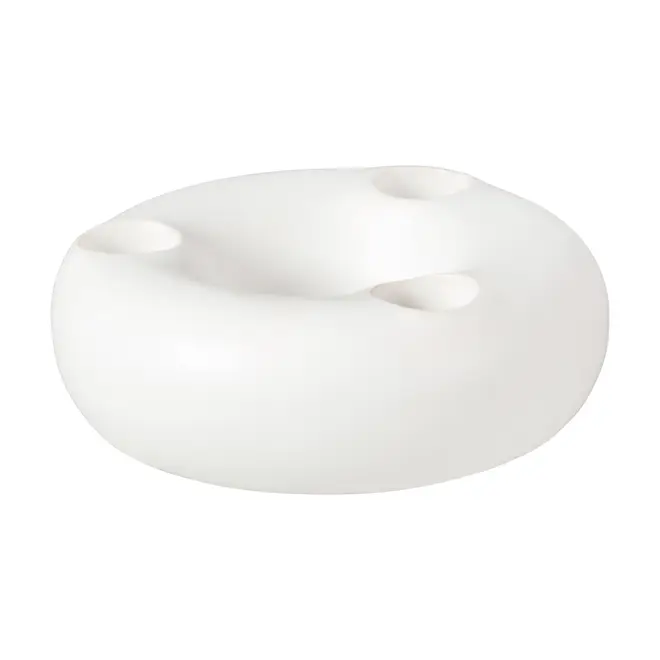 CANDELABRO PARA 3 VELAS DONUT - BRANCO - Foto 3