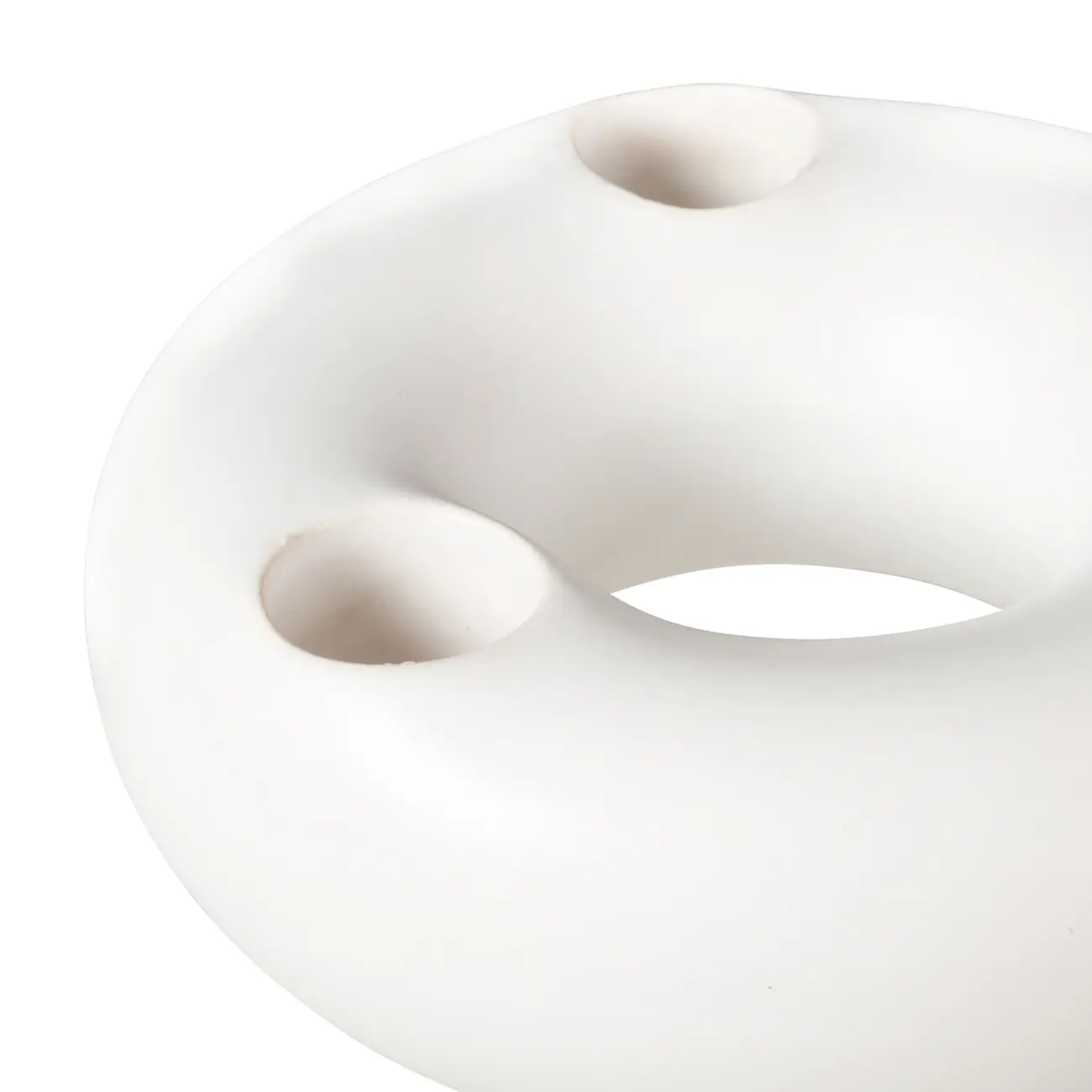 CANDELABRO PARA 3 VELAS DONUT - BRANCO - Foto 4