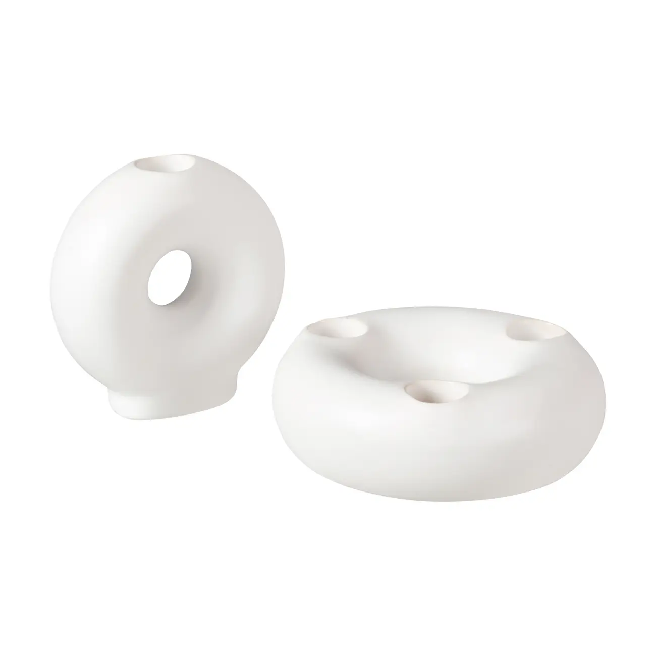 CANDELABRO PARA 3 VELAS DONUT - BRANCO - Foto 5