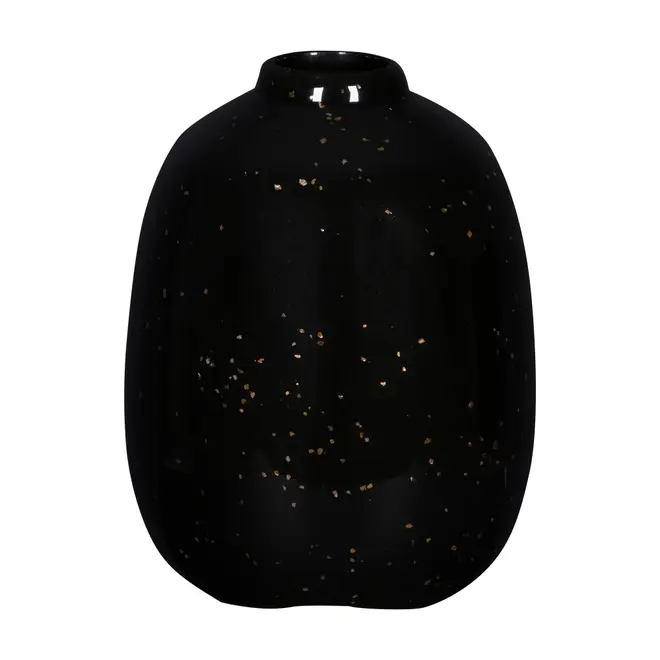 VASO 20 CM ARCTURO - PRETO/OURO - Foto 1