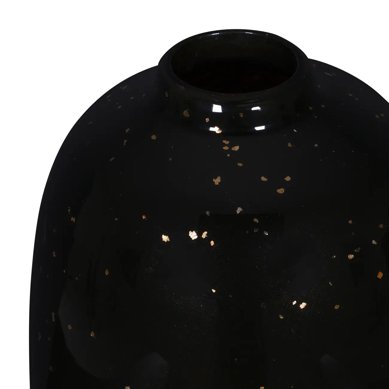 VASO 20 CM ARCTURO - PRETO/OURO - Foto 2