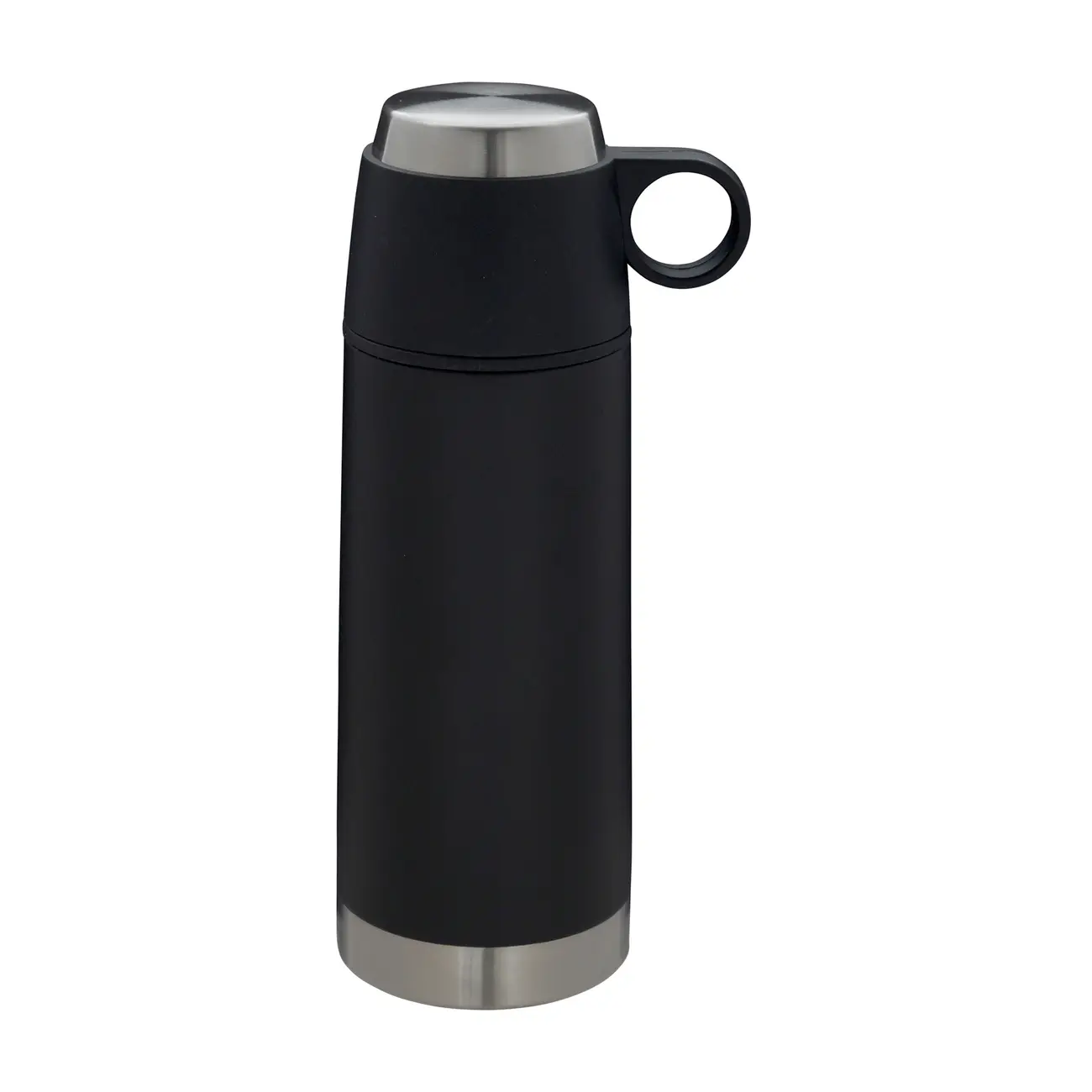 GARRAFA TÉRMICA 350 ML WINNER PRO - PRETO/INOX - Foto 1