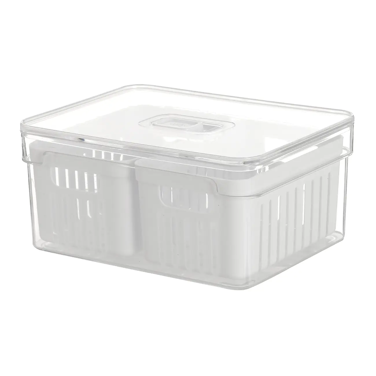 ORGANIZADOR COM 2 CESTOS PRACTICAL FRIDGE - INCOLOR/BRANCO - Foto 2
