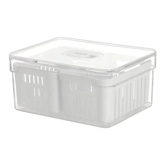 ORGANIZADOR COM 2 CESTOS PRACTICAL FRIDGE - INCOLOR/BRANCO - Foto 2