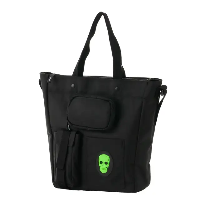 BOLSA CAVEIRA - PRETO/VERDE FLUOR - Foto 4