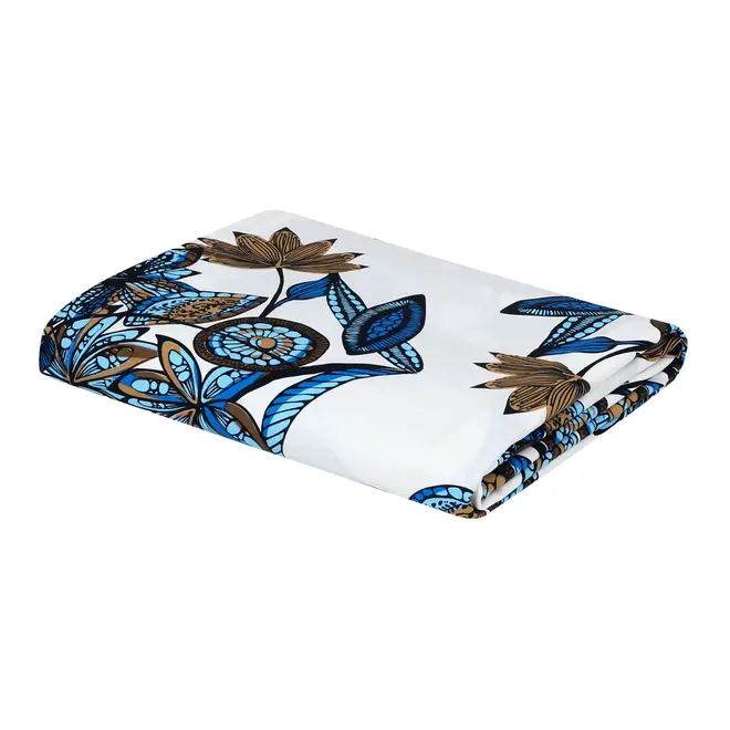 LENÇOL KING 2,60 M X 2,80 M MAR E TERRA - AZUL/MARROM - Foto 2