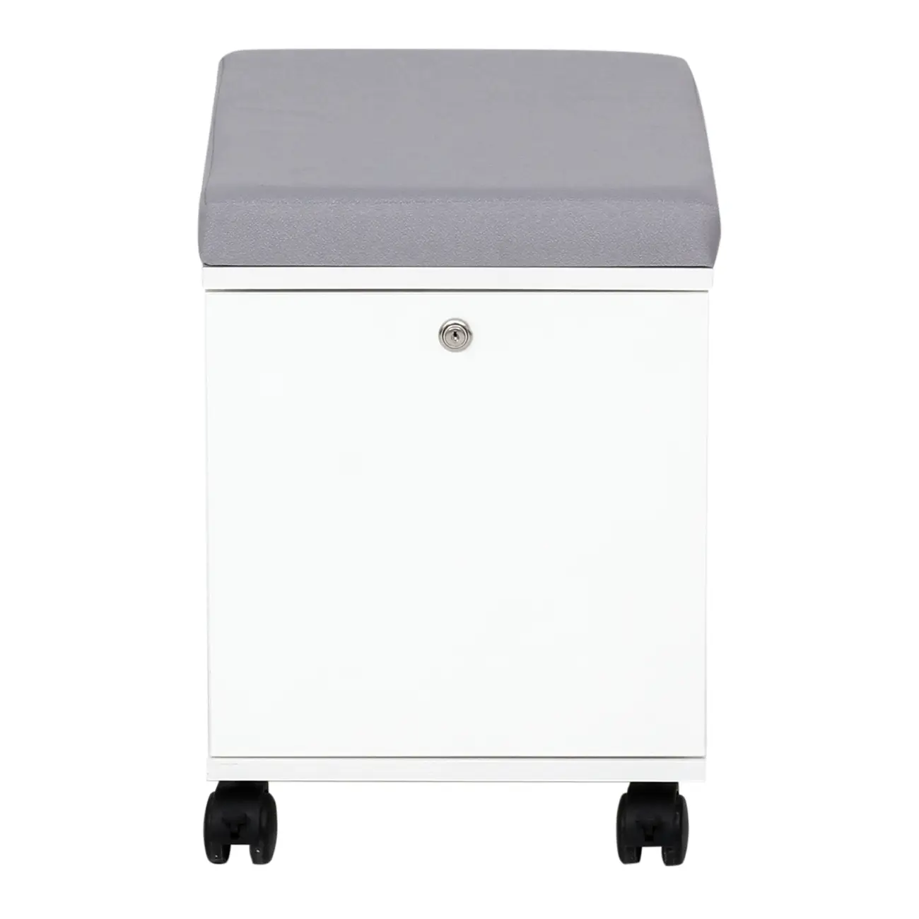 LOCKER COM RODÍZIOS E 1 PORTA BASCULANTE ALETA - BRANCO/CINZA CLARO - Foto 1