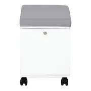 LOCKER COM RODÍZIOS E 1 PORTA BASCULANTE ALETA - BRANCO/CINZA CLARO - Foto 1