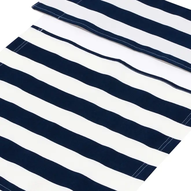 ASSENTO/ENCOSTO BLUESTRIPE PARA ESTRUTURA DE CADEIRA LEME - AZUL ESCURO/BRANCO - Foto 2