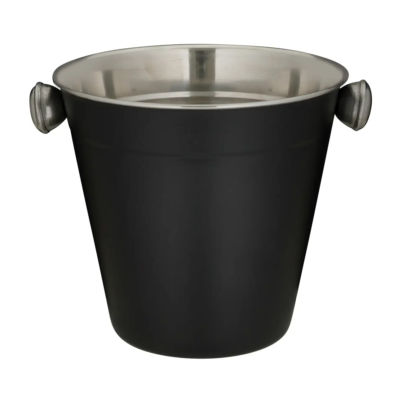 BALDE PARA GELO 13 CM LUNDY - PRETO/INOX - Foto 1
