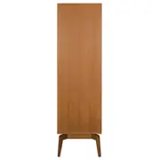 GUARDA-ROUPA DE SOLTEIRO 2 PORTAS/4 GAVETAS COM PALHINHA ARES - NOZES/FIBRA CLARA - Foto 4