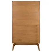 GUARDA-ROUPA DE SOLTEIRO 2 PORTAS/4 GAVETAS COM PALHINHA ARES - NOZES/FIBRA CLARA - Foto 9