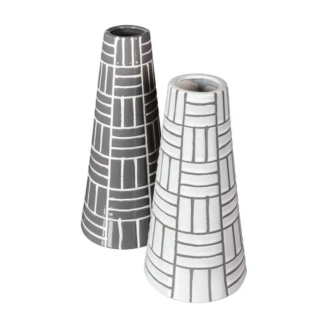 VASO 29 CM DOMELLA - KONKRET/BRANCO - Foto 3