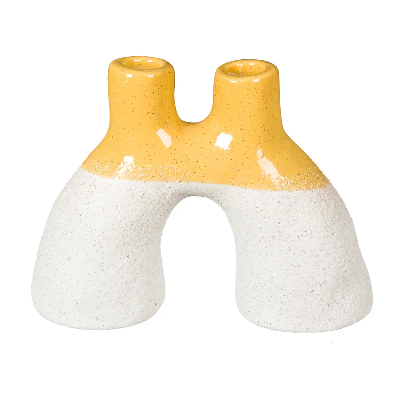 CANDELABRO PARA 2 VELAS KOMODO - BRANCO/ZAFRON - Foto 1