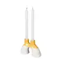 CANDELABRO PARA 2 VELAS KOMODO - BRANCO/ZAFRON - Foto 2