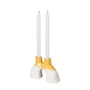CANDELABRO PARA 2 VELAS KOMODO - BRANCO/ZAFRON - Foto 2