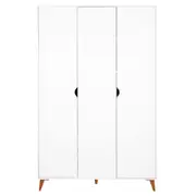 GUARDA-ROUPA DE SOLTEIRO 3 PORTAS LIN - BRANCO/NOZES - Foto 1