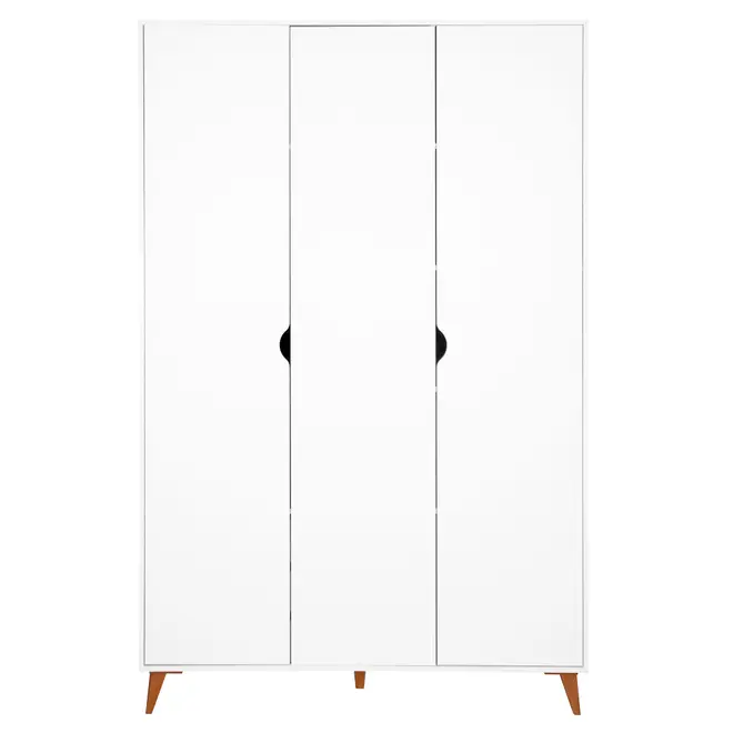 GUARDA-ROUPA DE SOLTEIRO 3 PORTAS LIN - BRANCO/NOZES - Foto 1