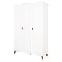GUARDA-ROUPA DE SOLTEIRO 3 PORTAS LIN - BRANCO/NOZES - Foto 3