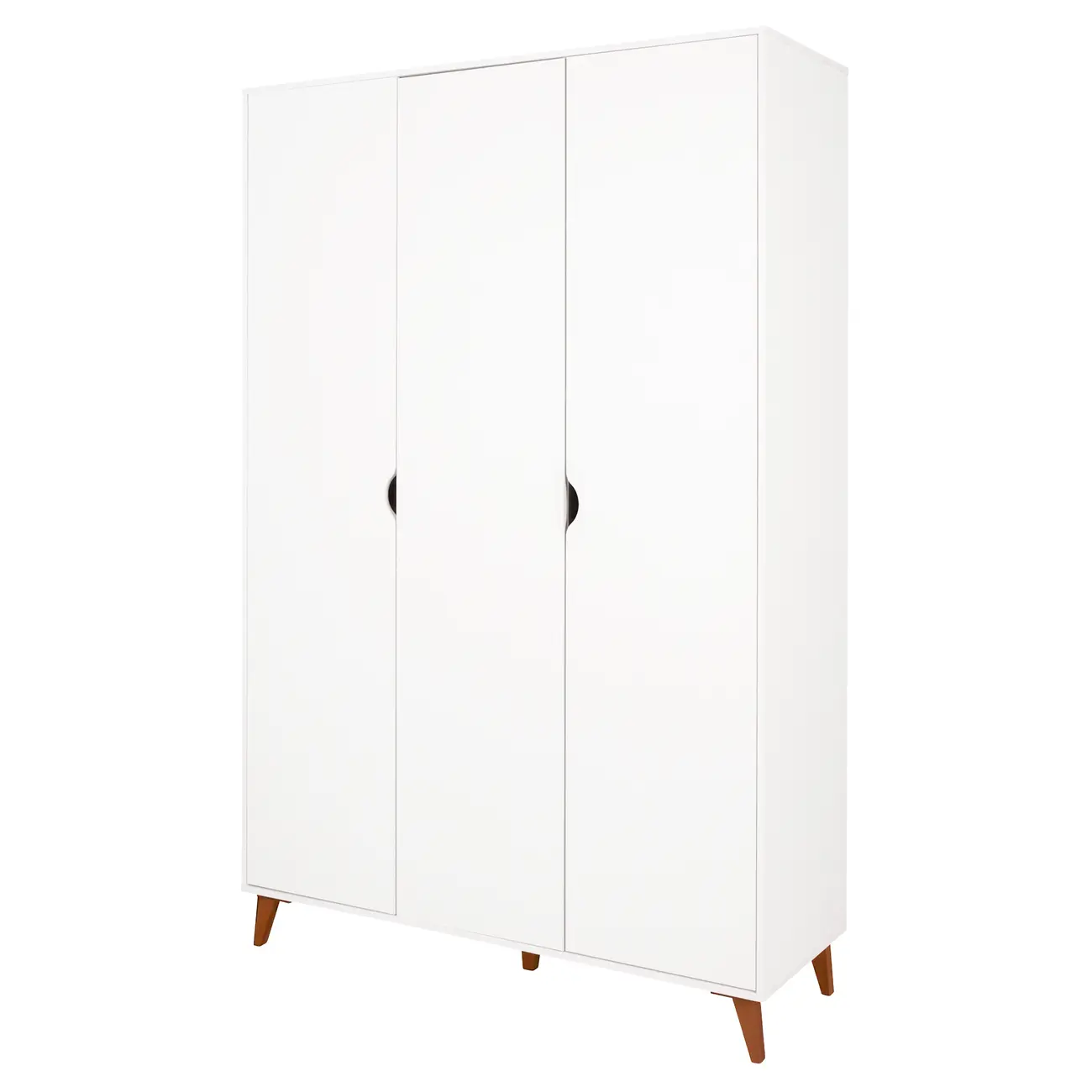 GUARDA-ROUPA DE SOLTEIRO 3 PORTAS LIN - BRANCO/NOZES - Foto 3