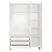 GUARDA-ROUPA DE SOLTEIRO 3 PORTAS LIN - BRANCO/NOZES - Foto 5