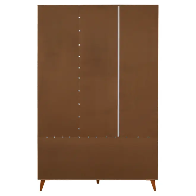 GUARDA-ROUPA DE SOLTEIRO 3 PORTAS LIN - BRANCO/NOZES - Foto 8