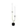 CANDELABRO PARA 2 VELAS LUND - OURO/PRETO - Foto 2