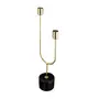 CANDELABRO PARA 2 VELAS LUND - OURO/PRETO - Foto 3
