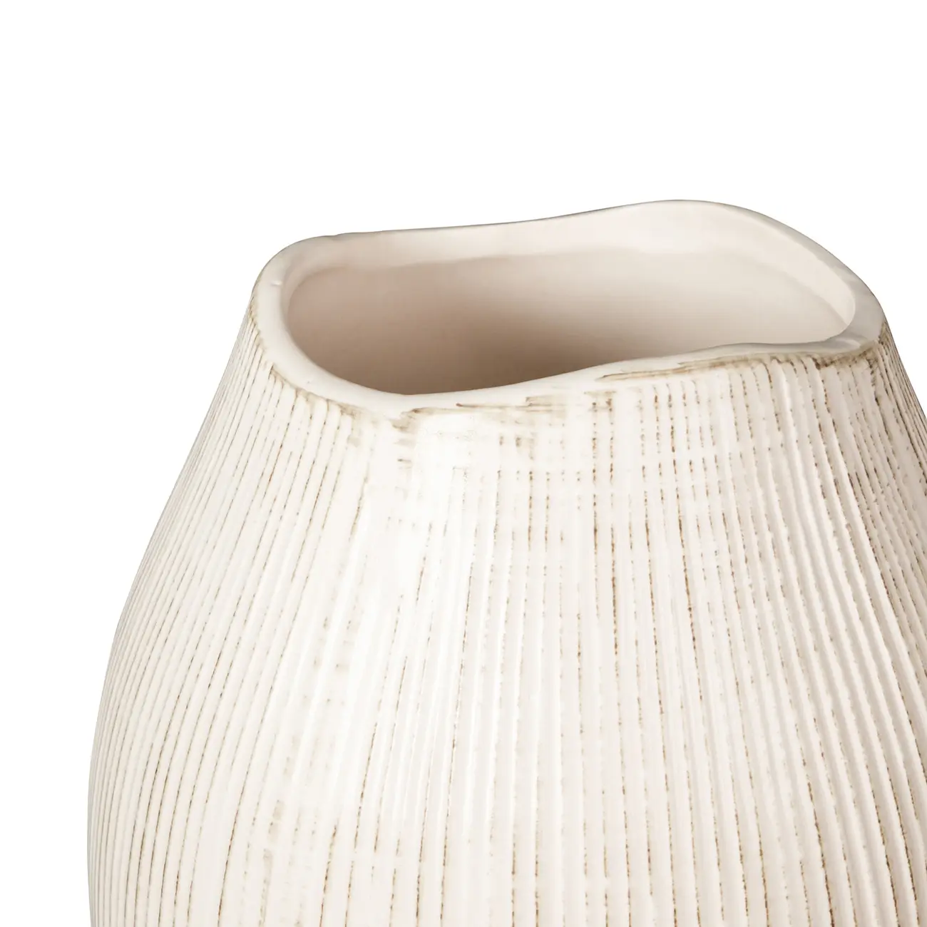 VASO 20 CM MAÉLIA - BRANCO/NATURAL - Foto 3