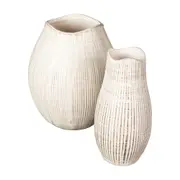 VASO 20 CM MAÉLIA - BRANCO/NATURAL - Foto 4