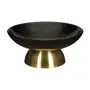 CENTRO DE MESA 25 CM BALDER - PRETO/OURO - Foto 1