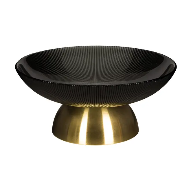 CENTRO DE MESA 25 CM BALDER - PRETO/OURO - Foto 1